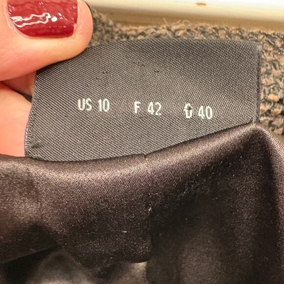 Akris Size 10 Blazer Jacket Wool Silk Blend Zipper Detail Tweed Fall Winter - Picture 7 of 16